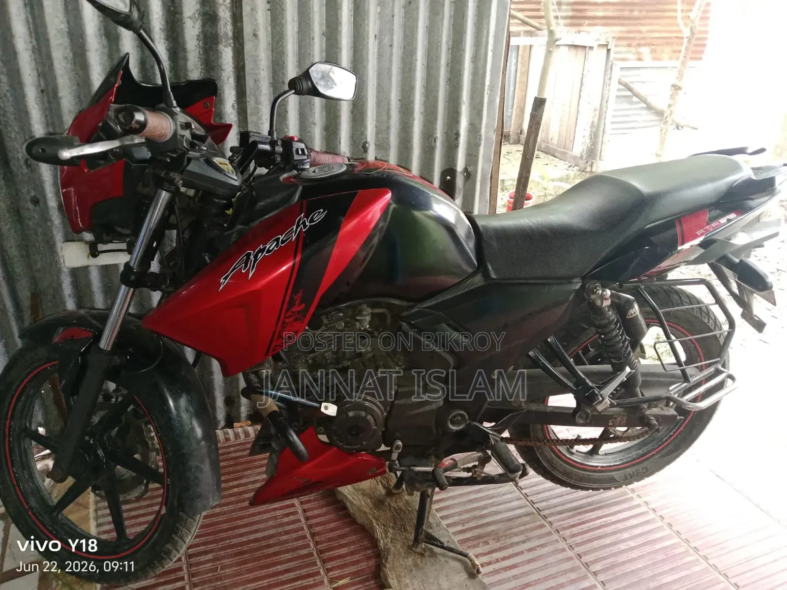 TVS Apache RTR 160 2V ABS 2018 Black