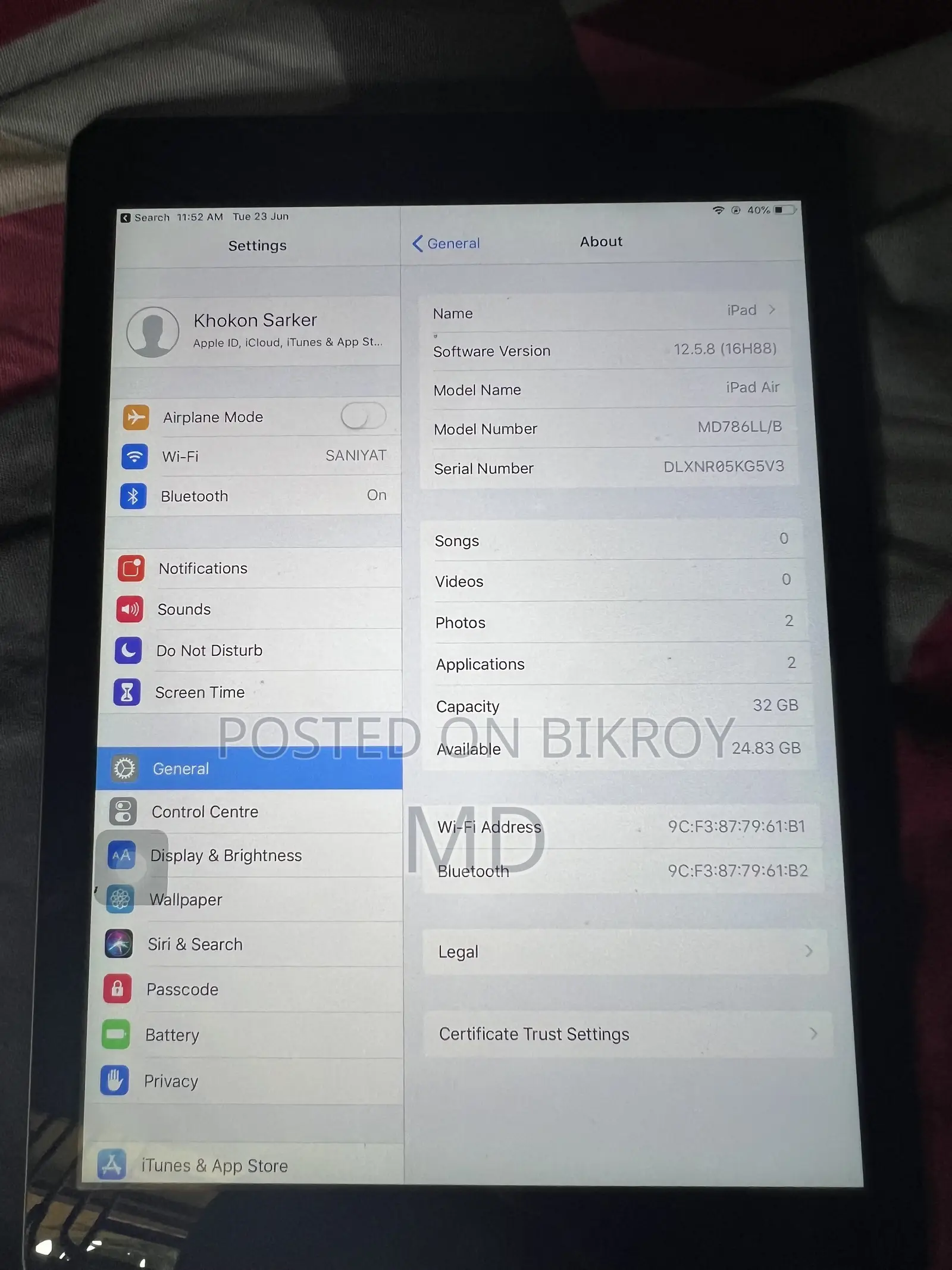 Apple iPad Air 32 GB Black
