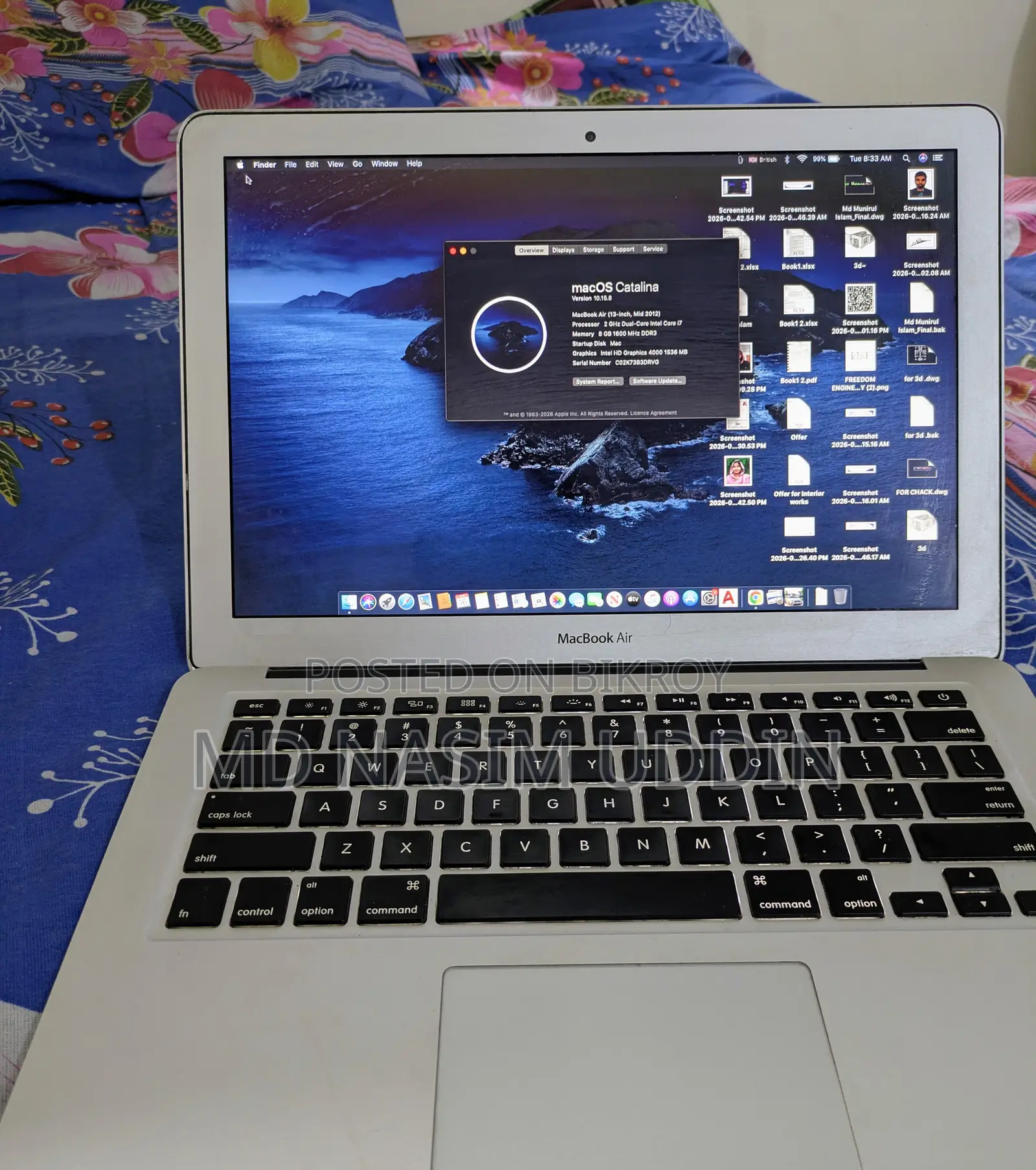 Laptop Apple MacBook Air 8GB Intel Core I7 SSD 256GB