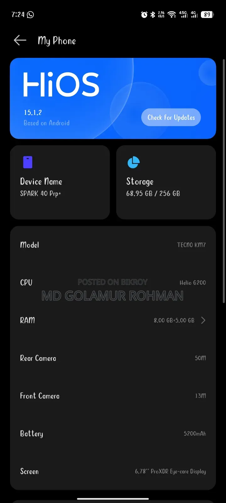 Tecno Spark 40 Pro+ 256 GB White