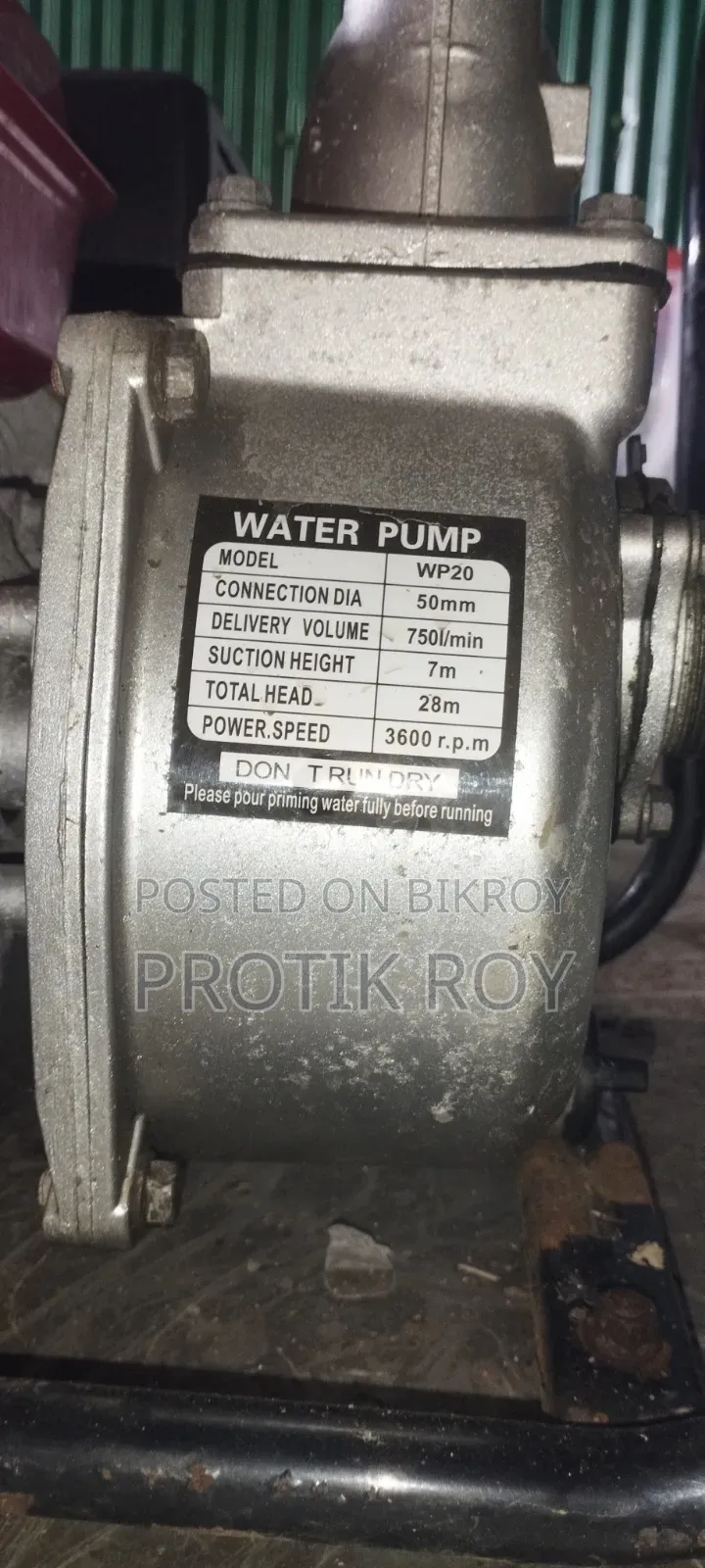 Builders, Wp20 model water pump machine
