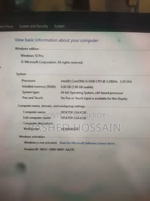 Desktop Computer Gigabyte GB-BACE-3160 8GB Intel Core I5 SSD 256GB
