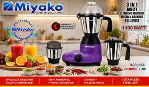 Miyako 3 In 1 Blender & Mixer Grinder Jet 1.5 Hp 1100 Watt
