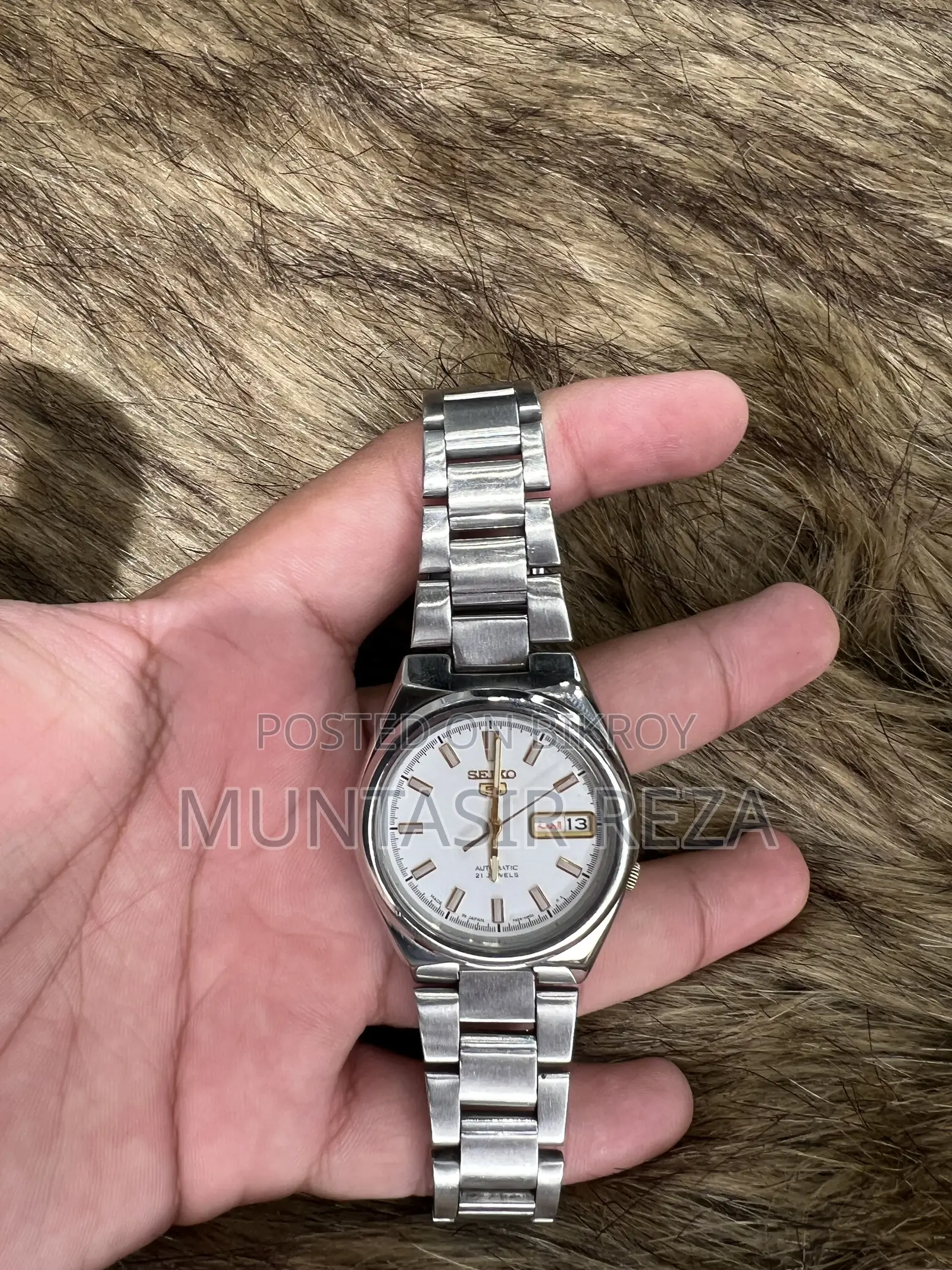Seiko 5 Automatic 7s26-02s0 হোয়াইট ডায়াল ঘড়ি বিক্রির জন্য
