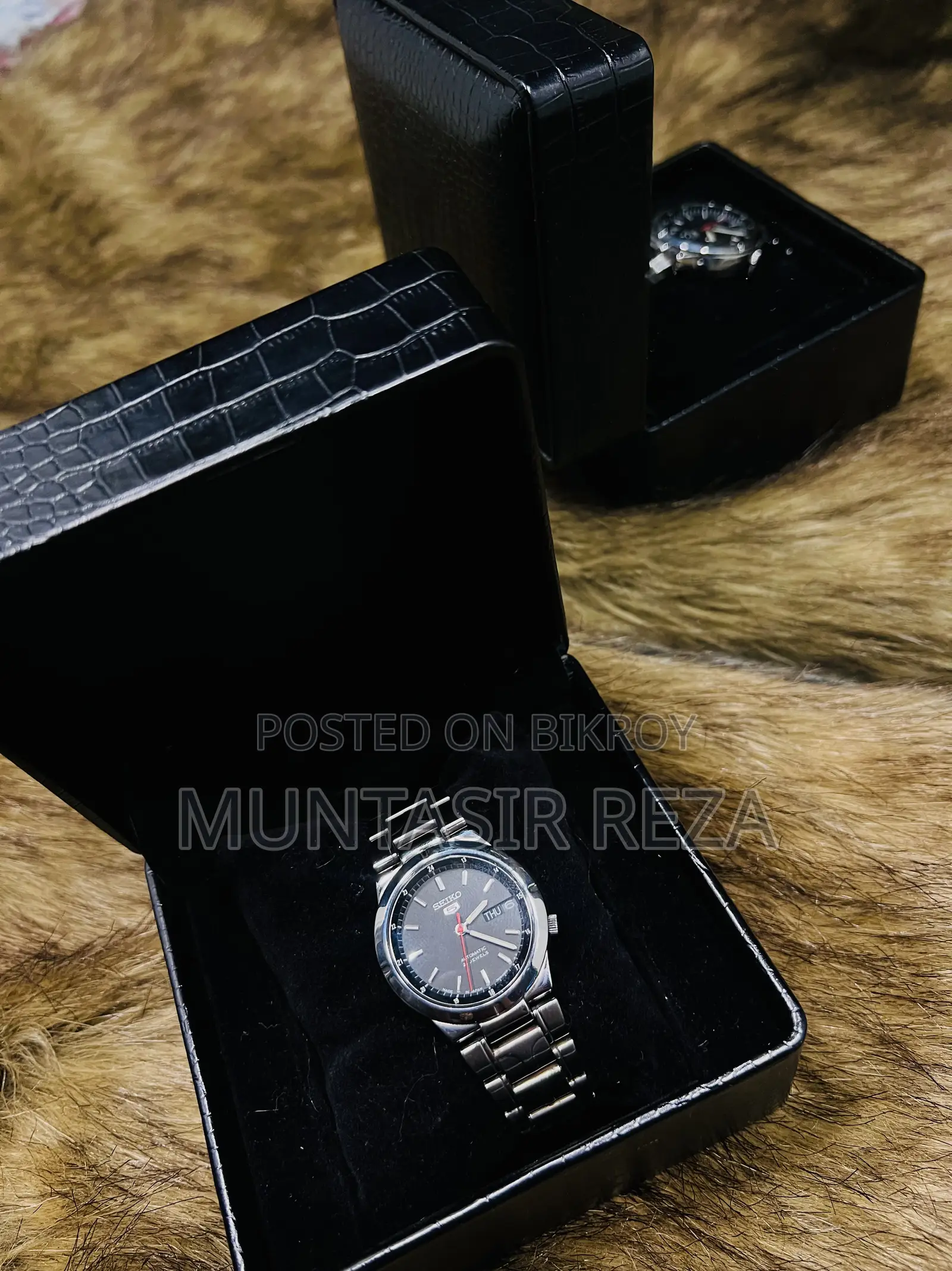 Seiko 5 Automatic 7s26-02b0 Black Dialed Watch for Sell