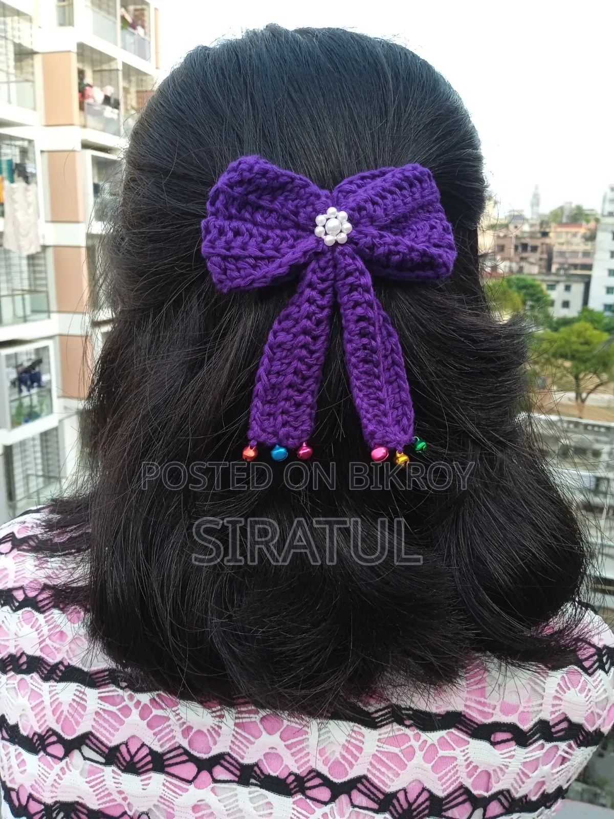 Crochet Bow Clip