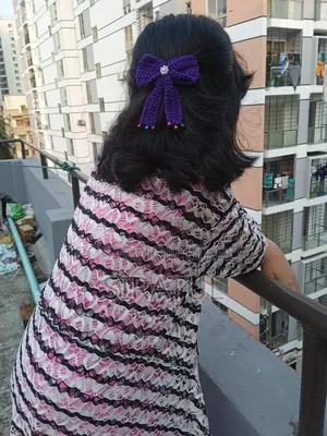 Crochet Bow Clip