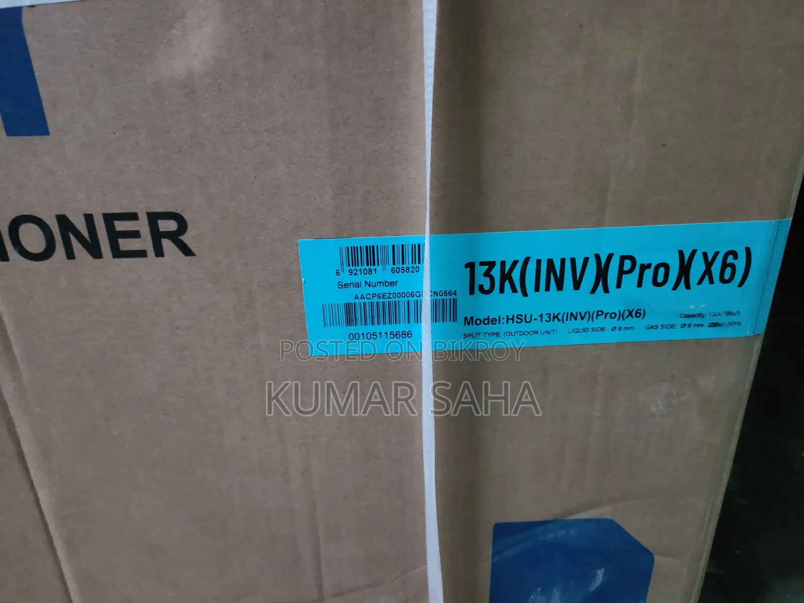 Haier AC Cleancool 1.1 Ton HSU-13CLEANCOOL(INV)(PRO)(X6)