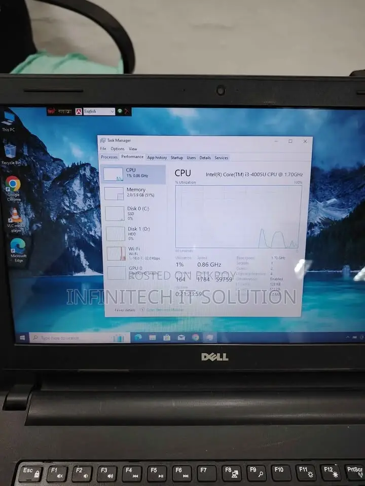 Laptop Dell Inspiron 14 4GB Intel Core I3 HDD+SSD 128GB