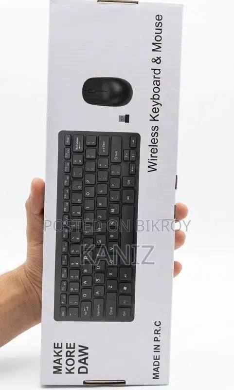 2.4g Wireless Keyboard Mouse Combo Set Compact Usb Plug Play