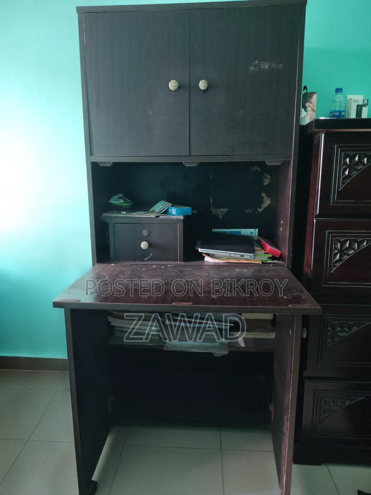 ফোল্ডিং স্টাডি টেবিল কাম বুক শেলফ