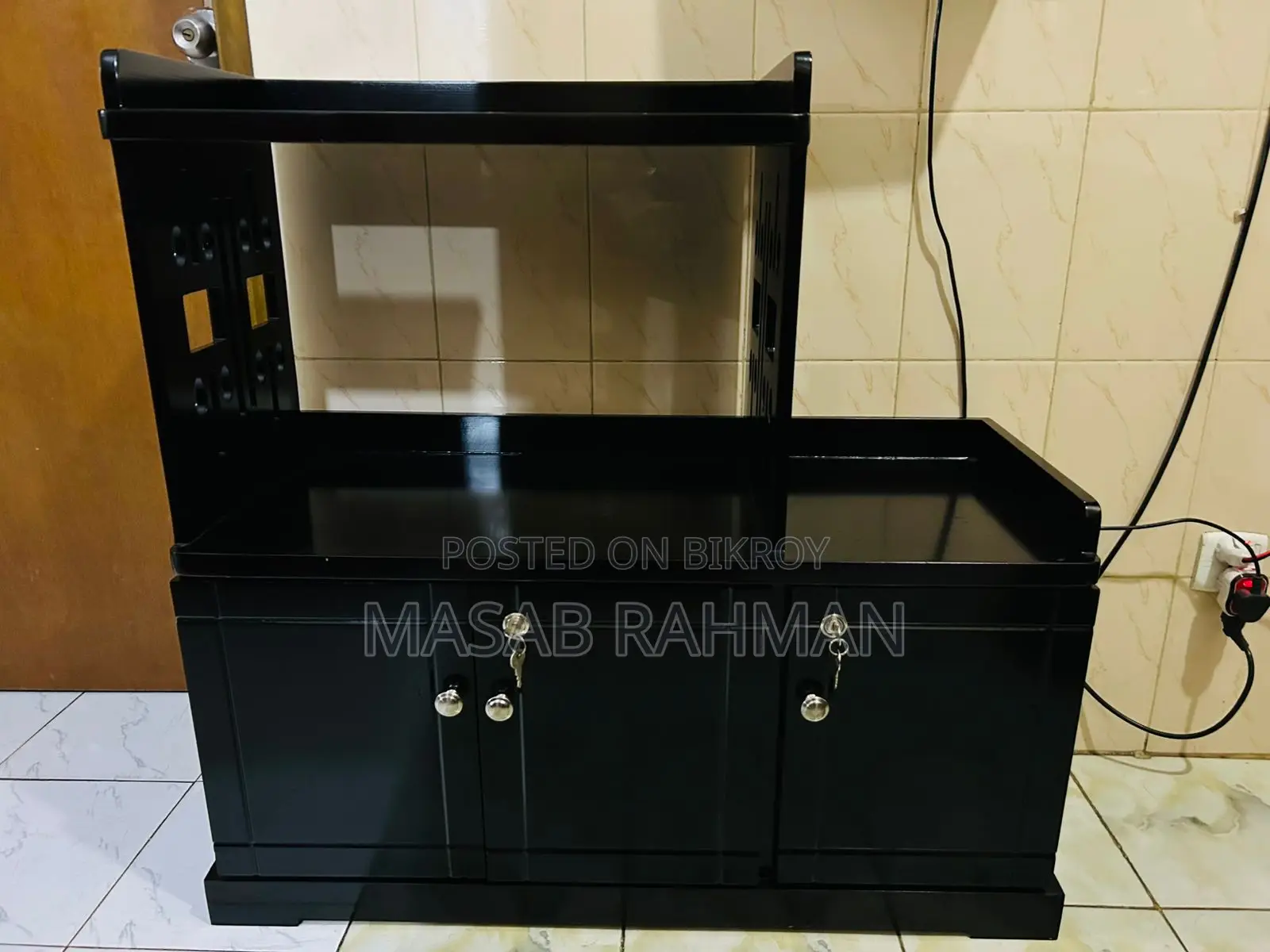 ব্র্যান্ড নিউ ওভেন র‍্যাক / মাইক্রোওয়েভ ওভেন স্ট্যান্ড – কালো রঙ