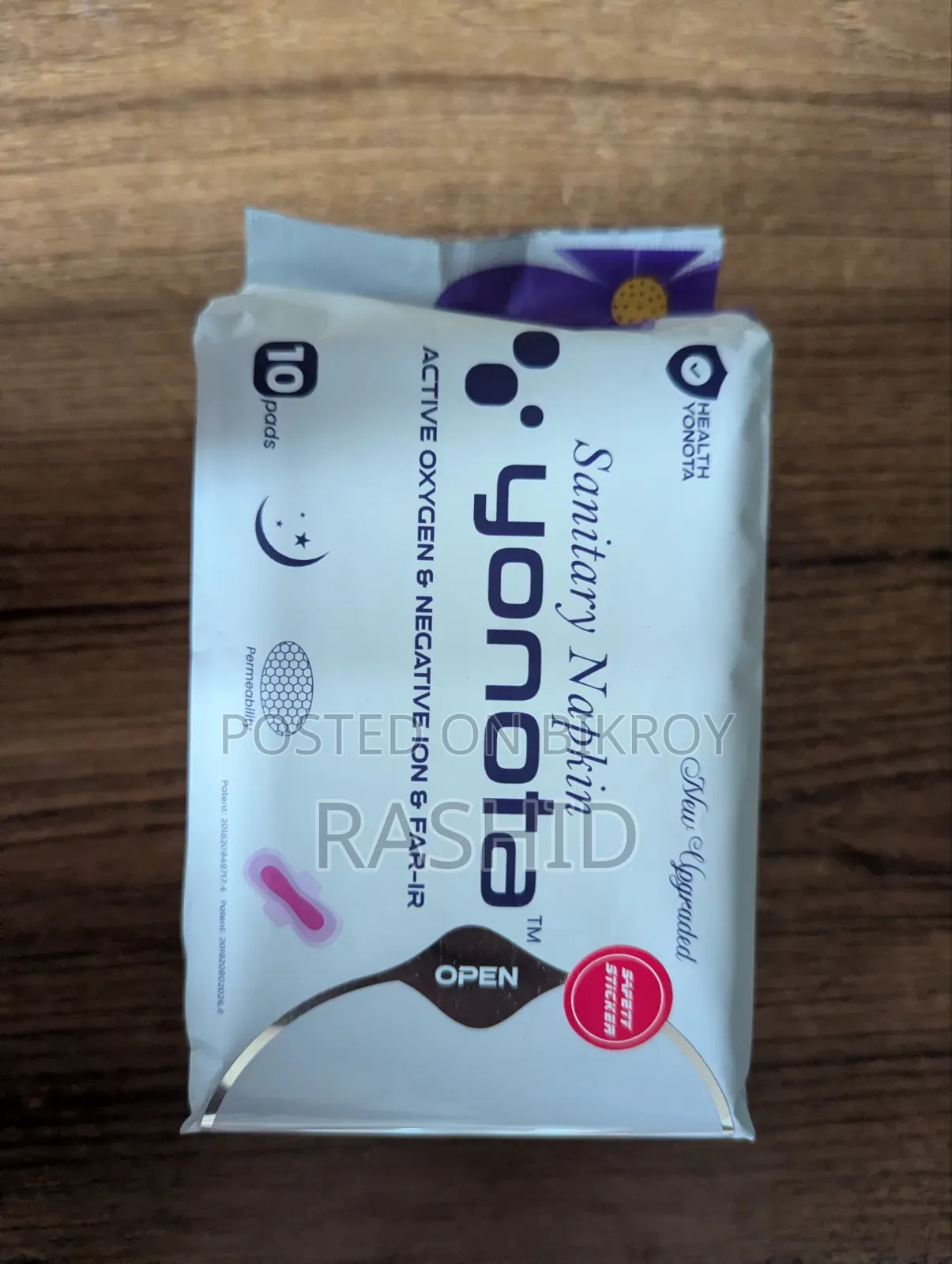 Yonota Sanitary Napkin (Active Oxygen and Negative Ion Far-Ir)