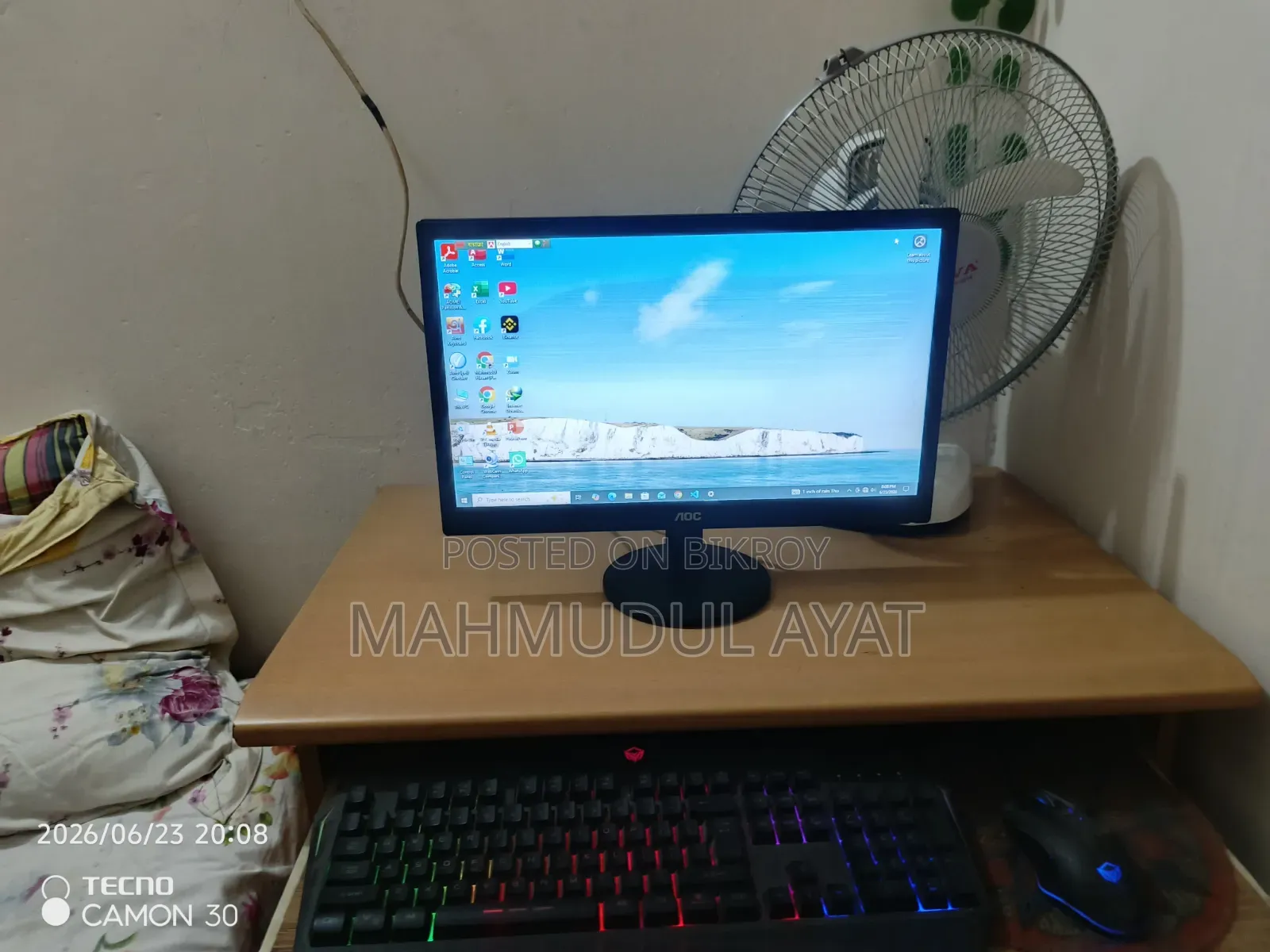 Desktop Computer 8GB Intel SSD 500GB