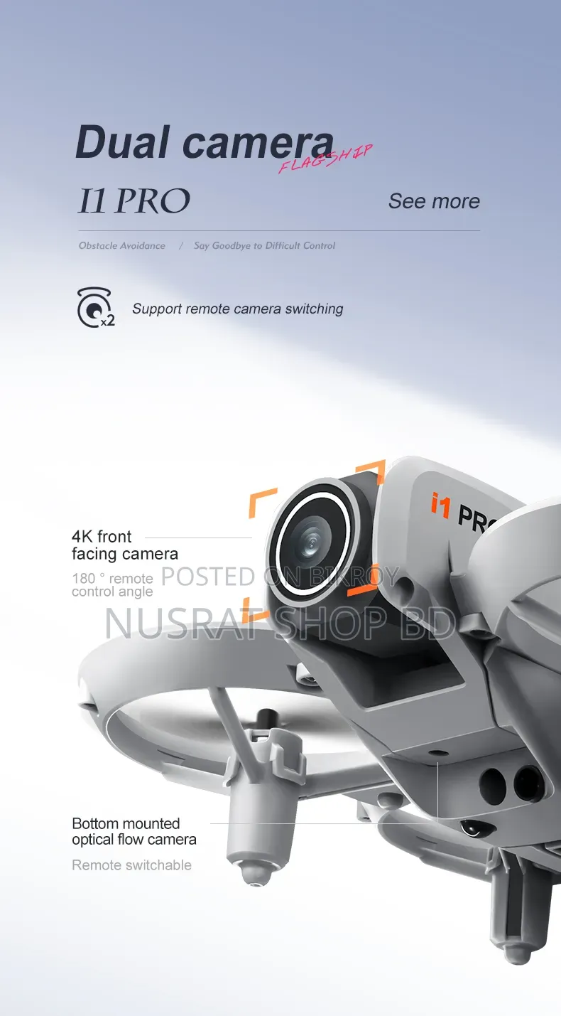 I1 Pro RC Mini Drone With Dual Camera HD