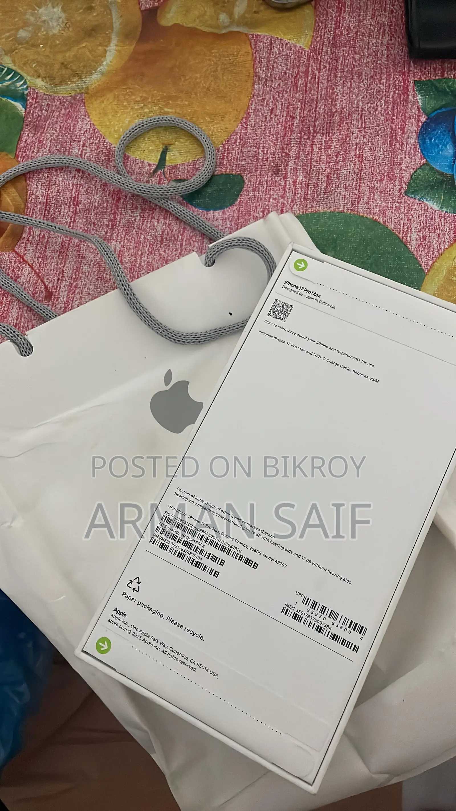 New Apple iPhone 17 Pro Max 256 GB Orange