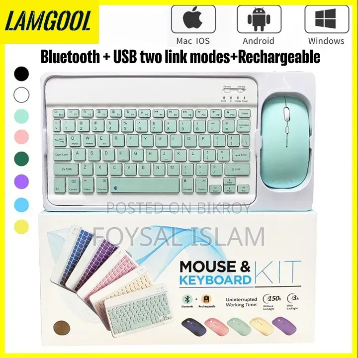 Bluetooth Wireless Keyboard and Mouse Combo-