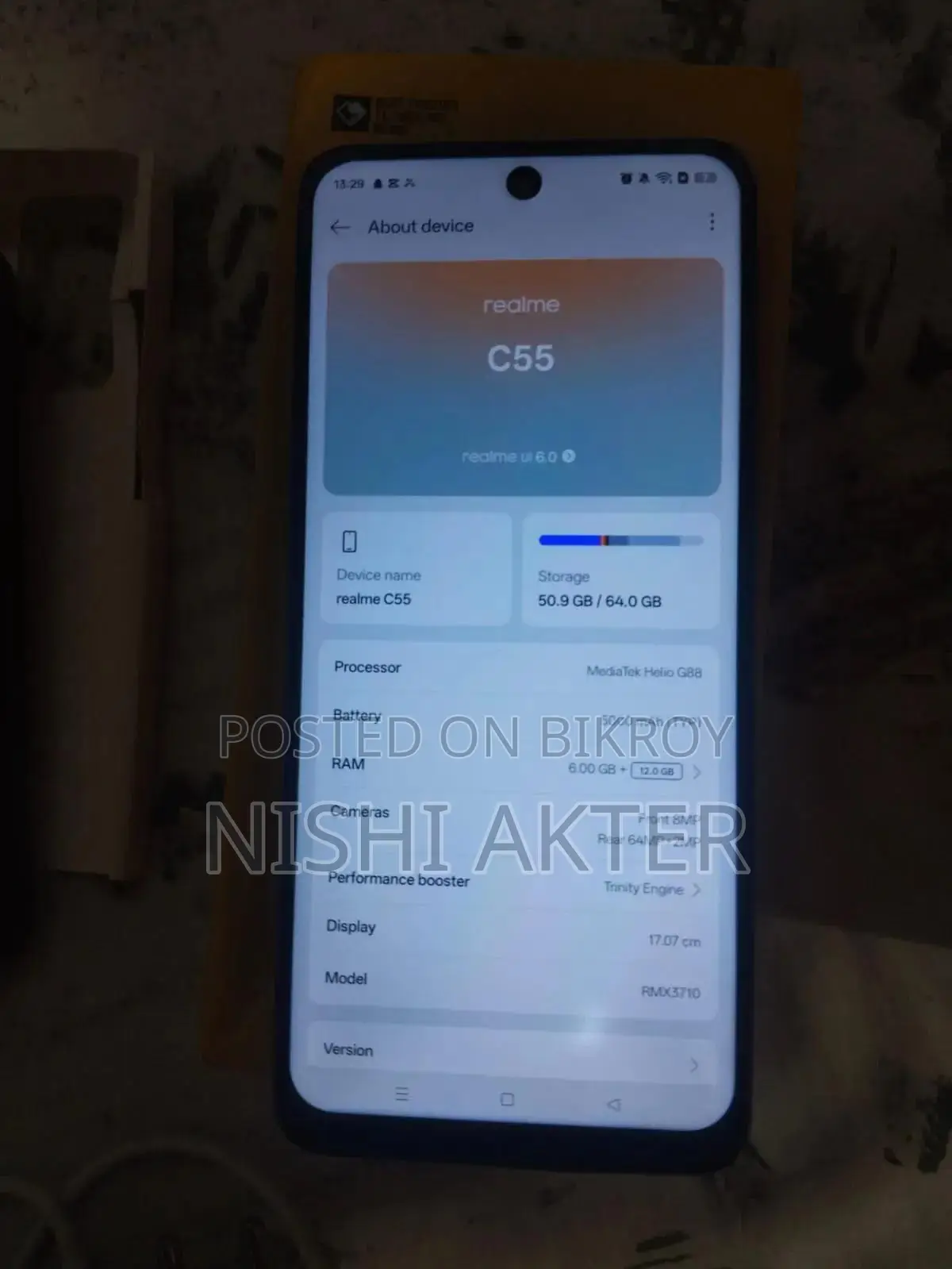 রিয়েলমি সি৫৫ ৬৪ জিবি হোয়াইট