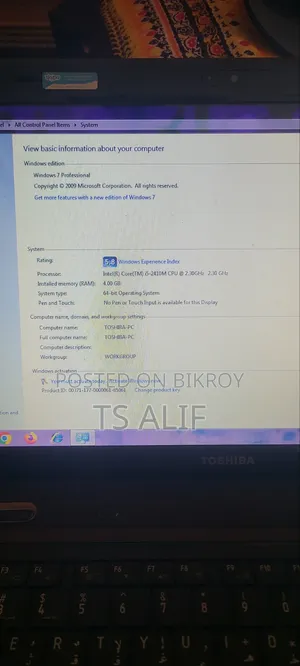 Laptop Toshiba Satellite L600 4GB Intel Core I5 HDD 500GB