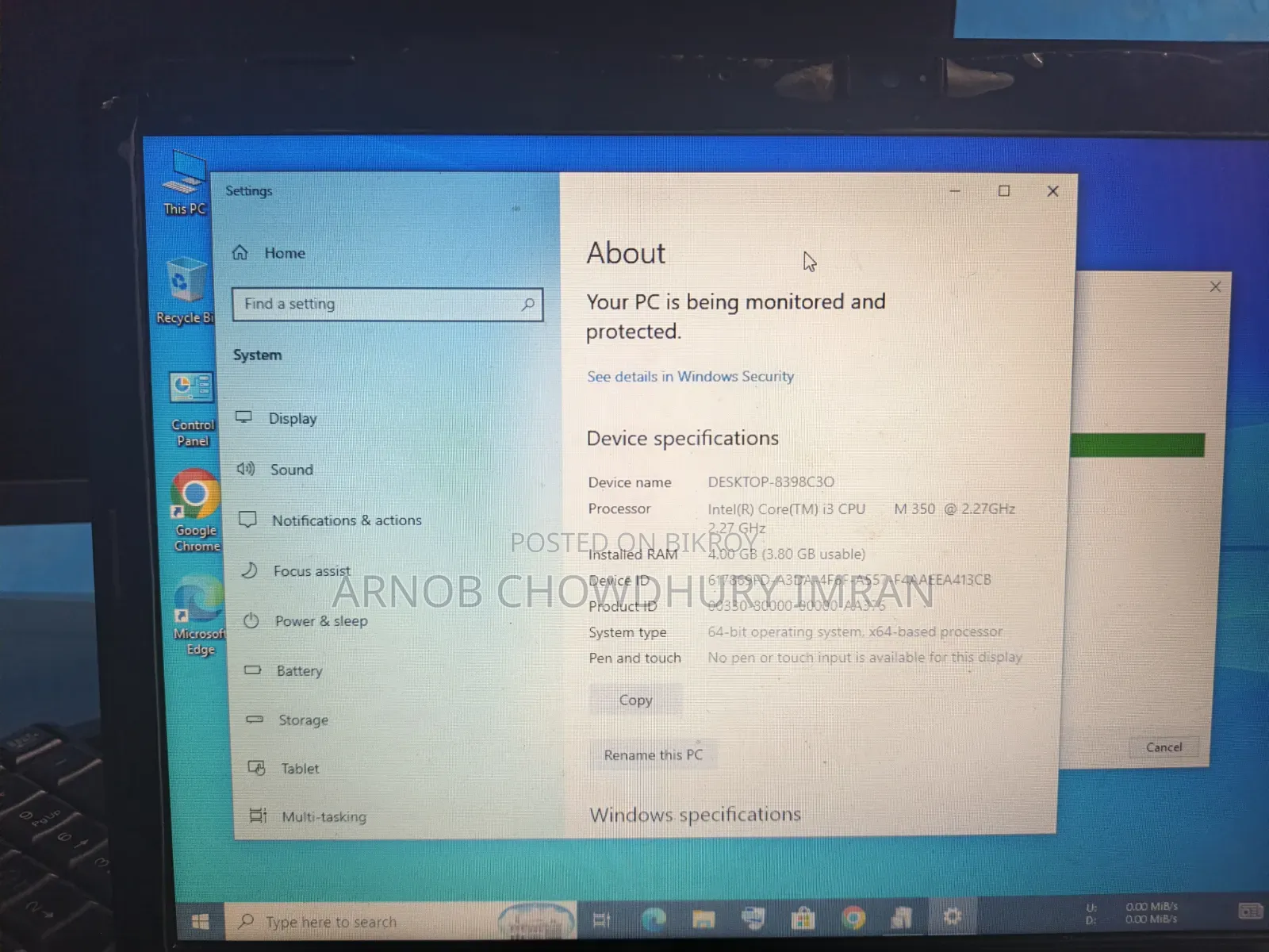 Laptop HP Pavilion G62 4GB Intel Core I3 HDD 512GB