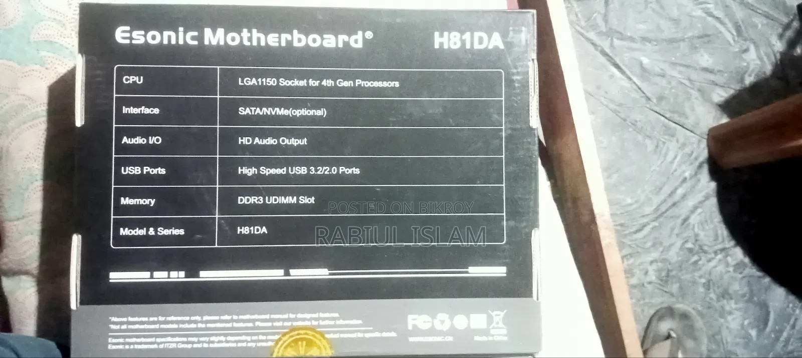 Desktop Computer 8GB Intel Core I3 HDD+SSD 640GB