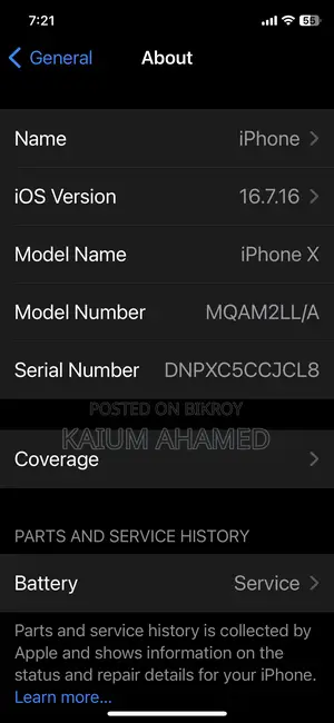 Apple iPhone X 256 GB Black