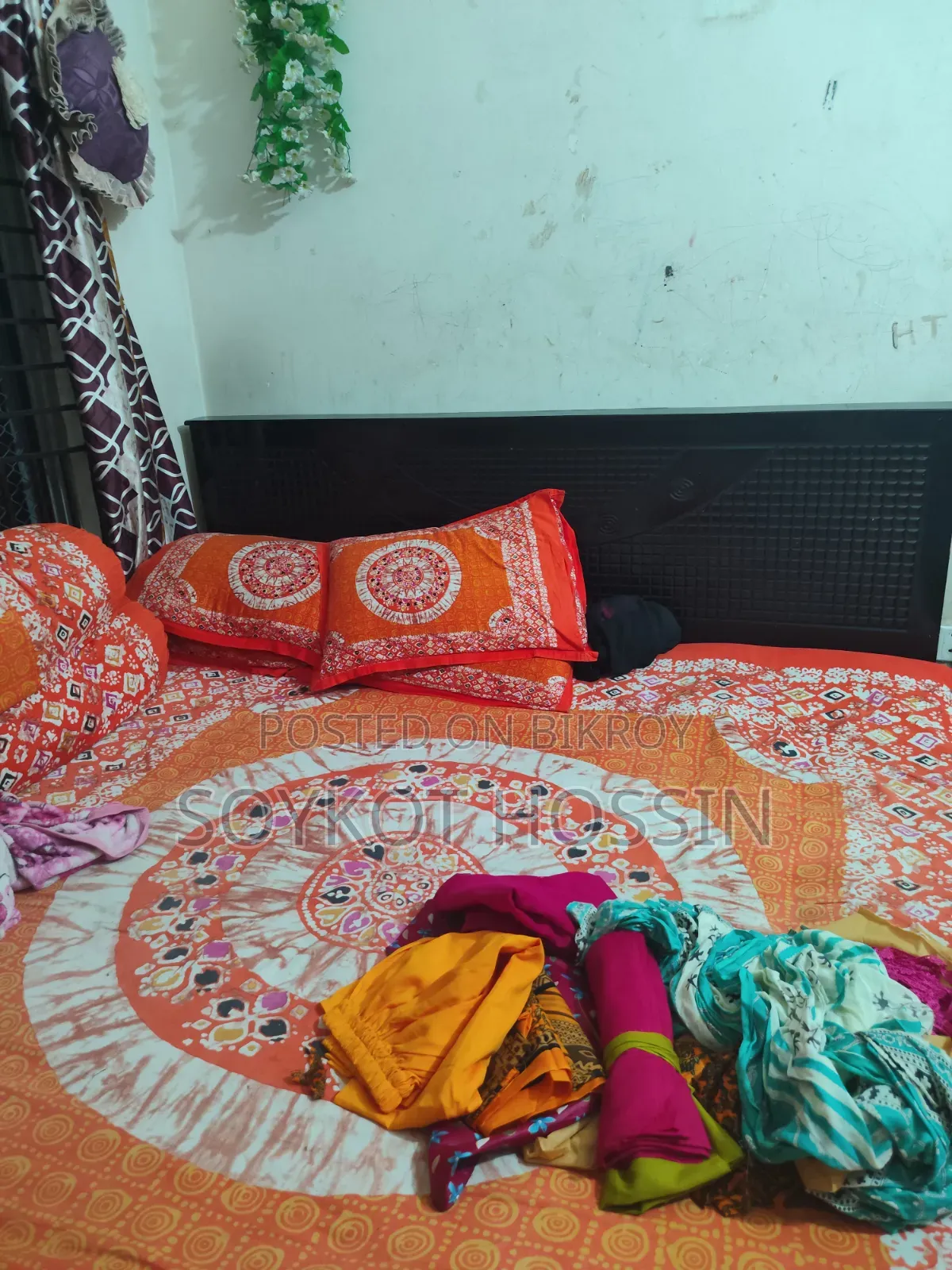 Bed, Wardrobe, Showcase, Dressing Table, Mattress, Quilt