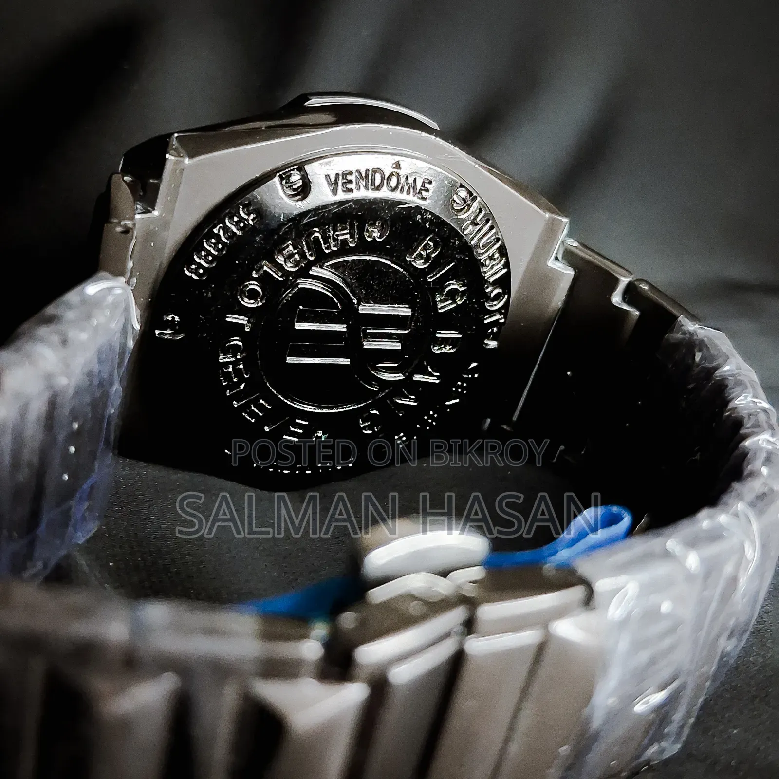 Luxury Men's Quartz Watch Gunmetal Grey Metal Strap