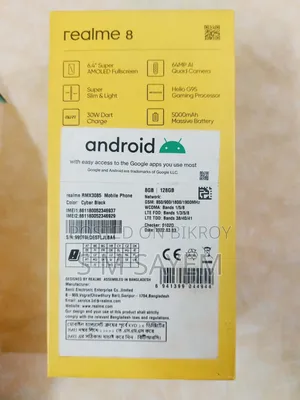 নতুন Realme 8 5G ১২৮ জিবি কালো