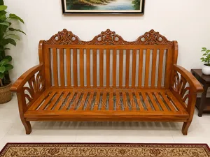 3-seater sofa made of pure teak wood.