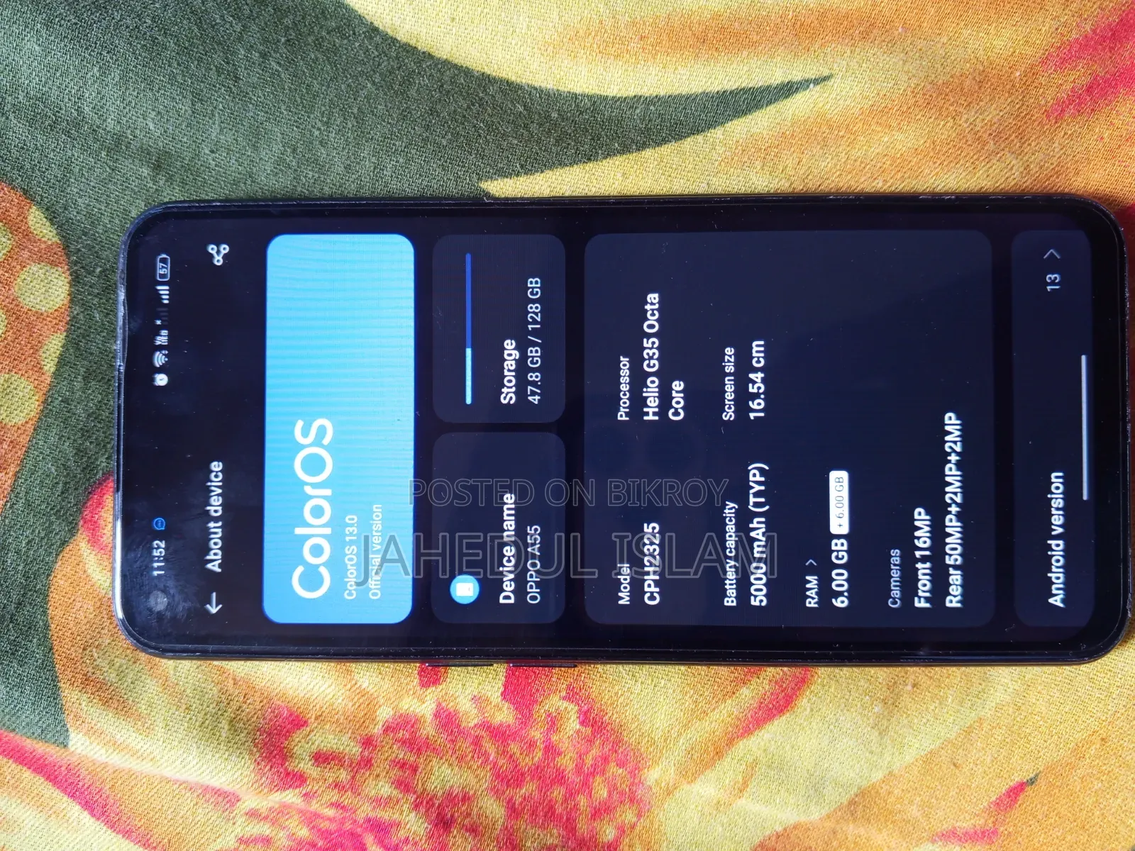 Oppo A55 128 GB Black