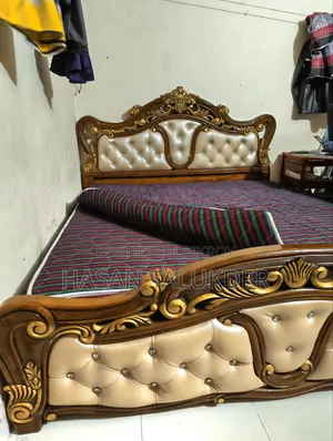 খাট+ মেট্রিক্স + ছোট খাট+ সাইড টেবিল দুটা