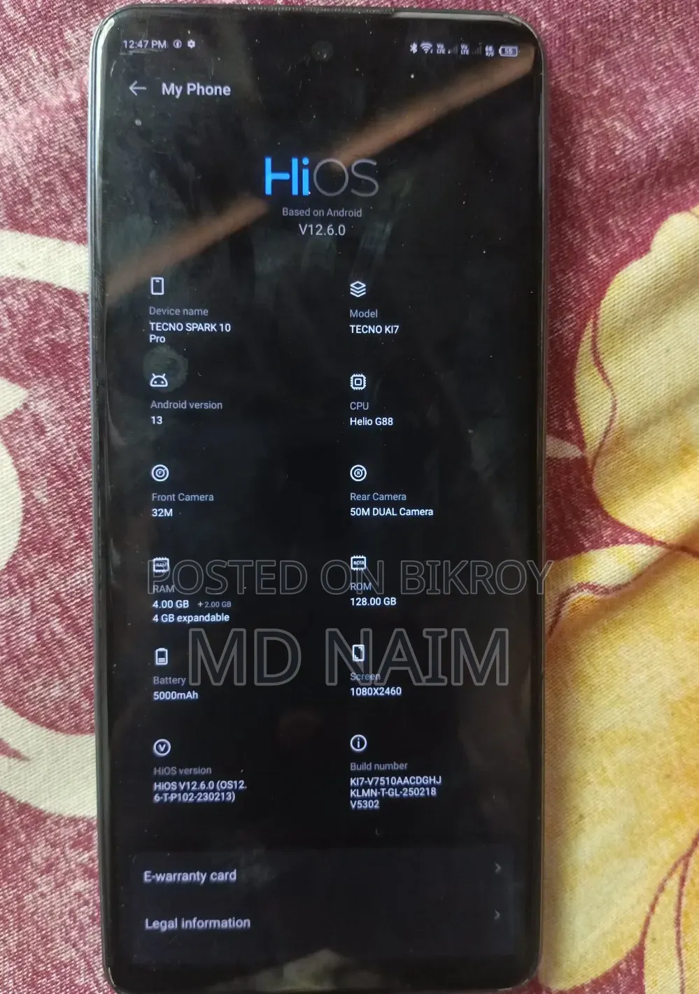 Tecno Spark 10 Pro 128 GB Black