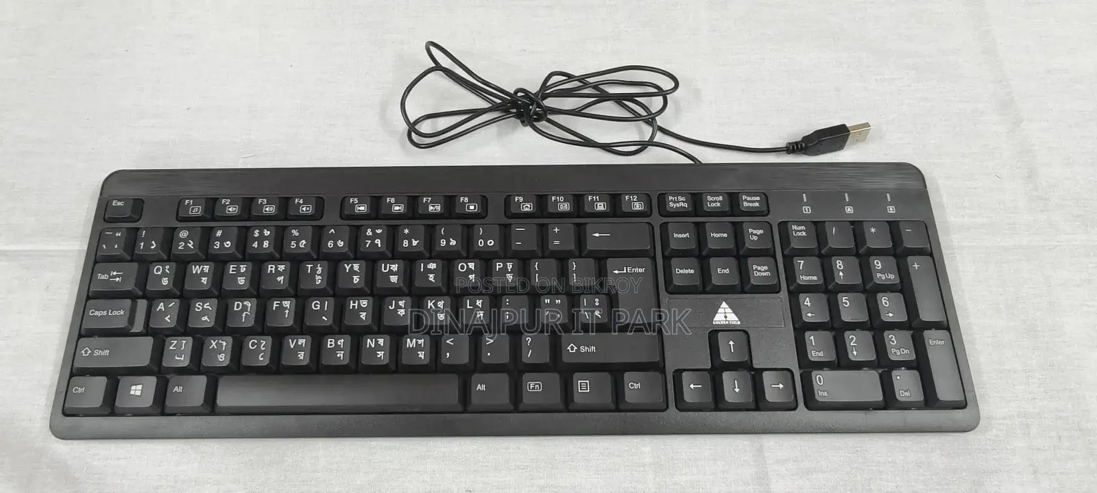 Golden Field Gf- Usb Bengali-English Keyboard