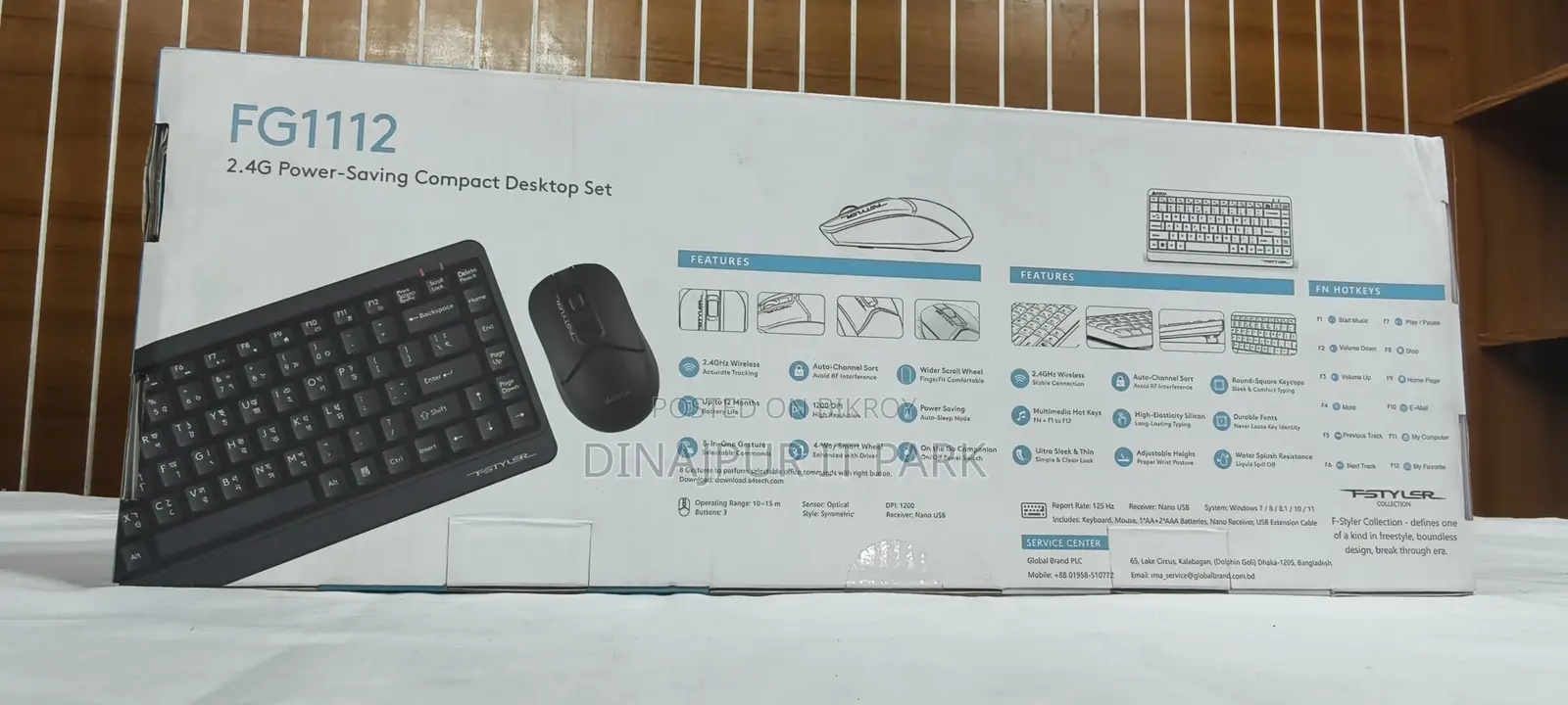 A4tech Fstyler Fg1112 Wireless Keyboard Mouse Combo