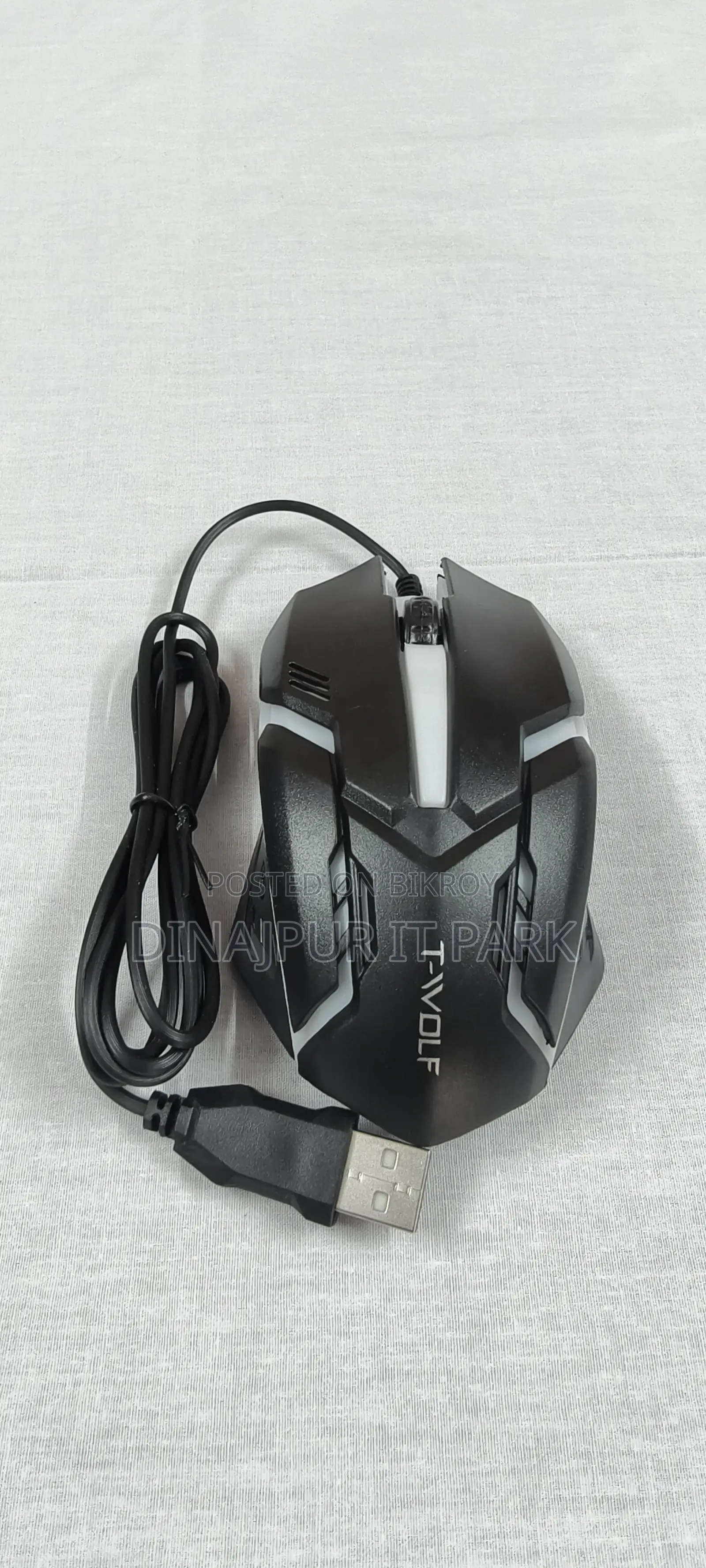 T-Wolf Tf200 Rainbow Backlit Wired Gaming Keyboard Mouse Combo