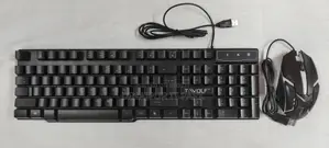 T-Wolf Tf200 Rainbow Backlit Wired Gaming Keyboard Mouse Combo