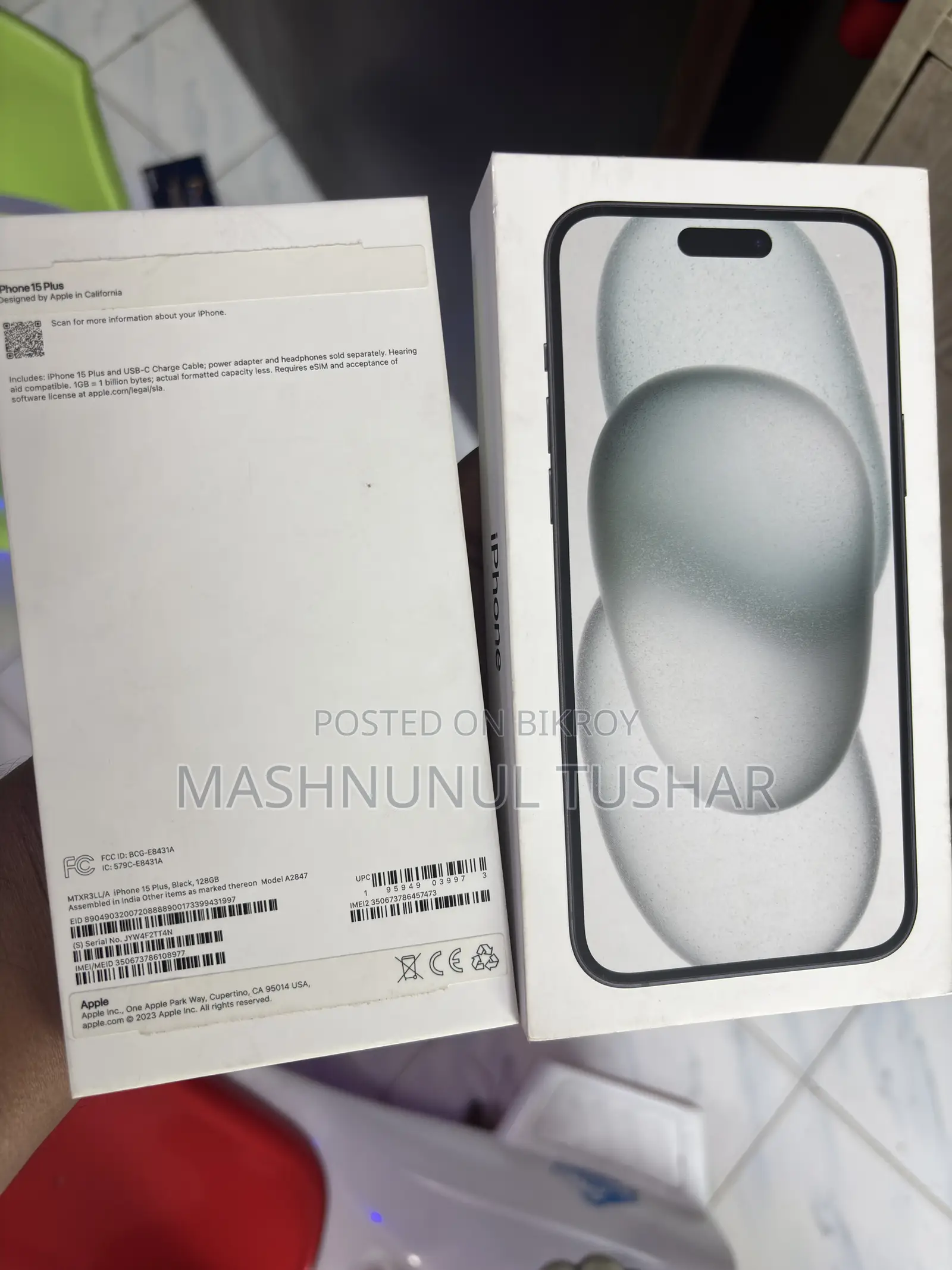 Apple iPhone 15 Plus 128 GB Black