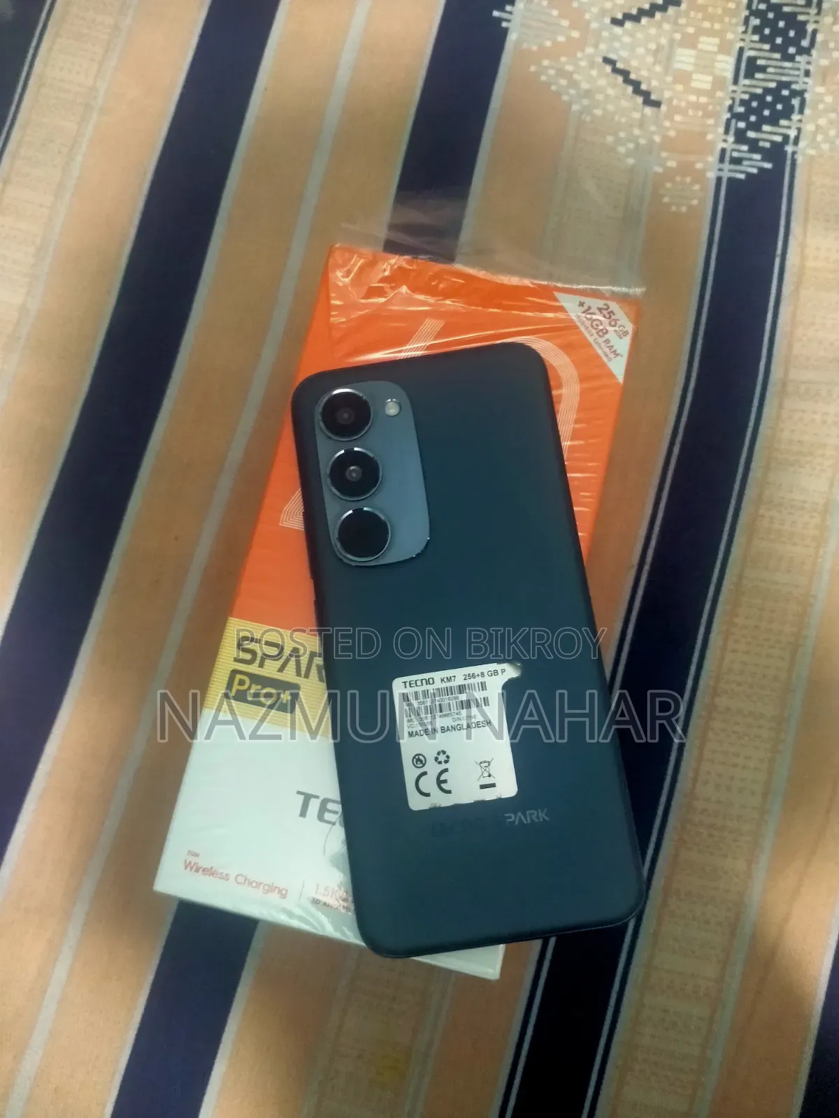 নতুন টেকনো স্পার্ক ৪০ প্রো ২৫৬ জিবি কালো