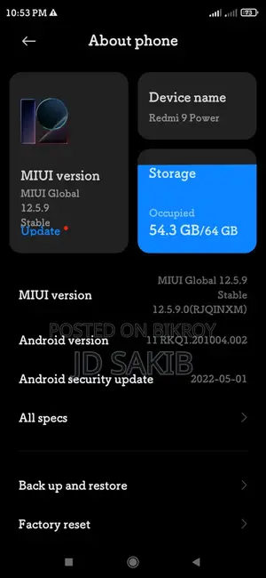Xiaomi Redmi 9 Power 128 GB Orange