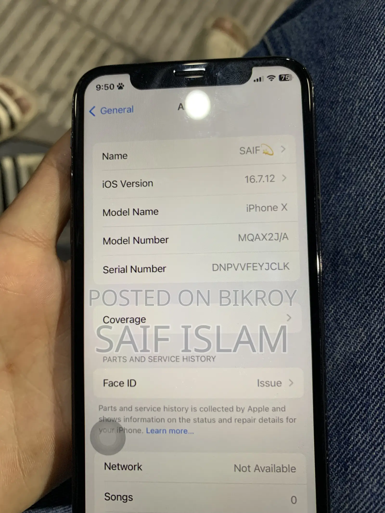 Apple iPhone X 64 GB Black