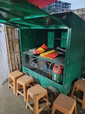 Food Cart With Burner, Hot Plate, Deep Fryer