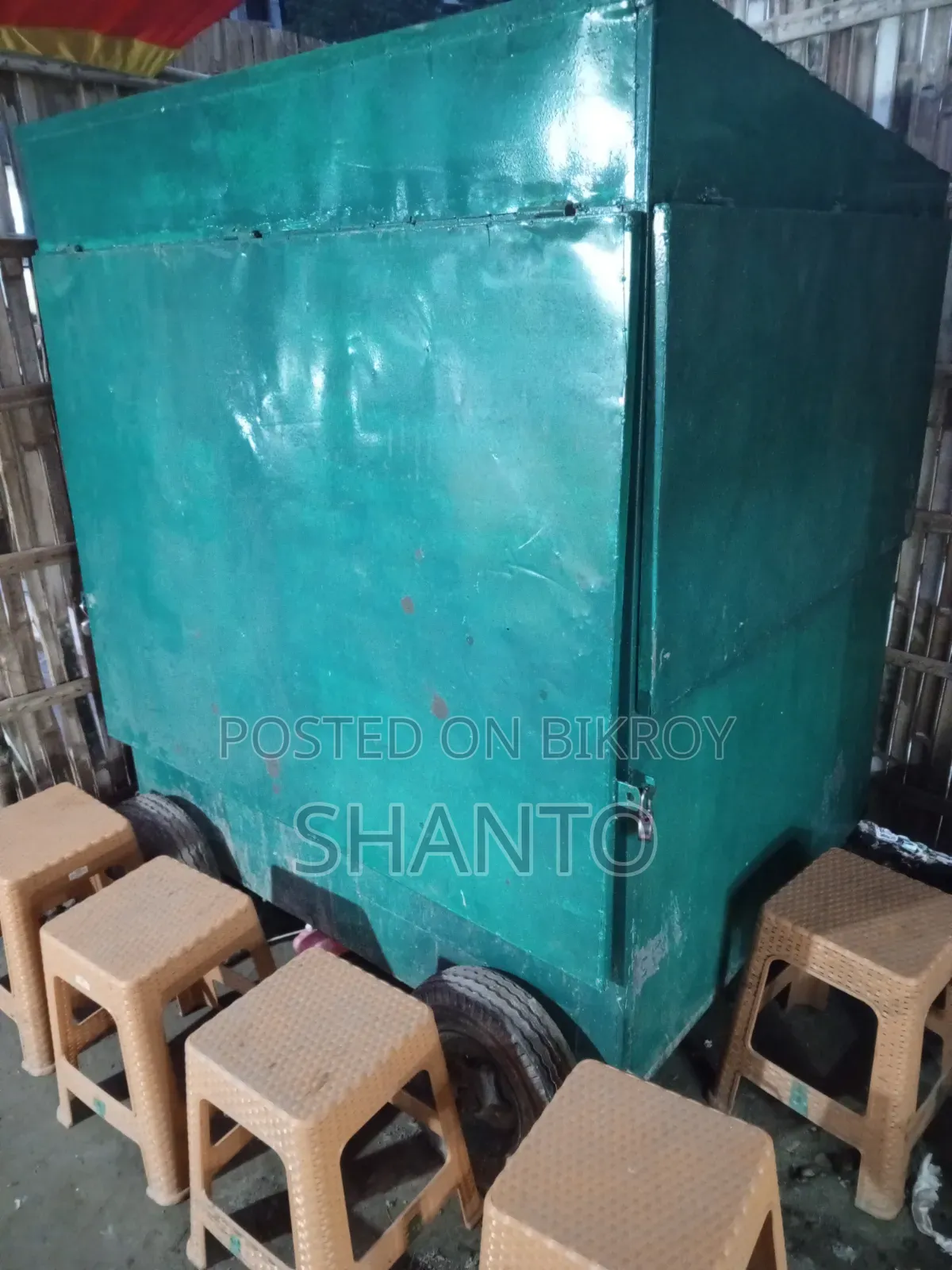 Food Cart With Burner, Hot Plate, Deep Fryer