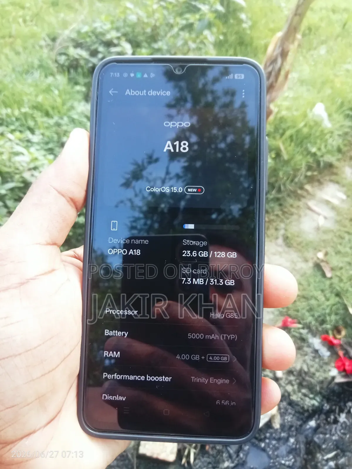 Oppo A18 ১২৮ জিবি ব্ল্যাক