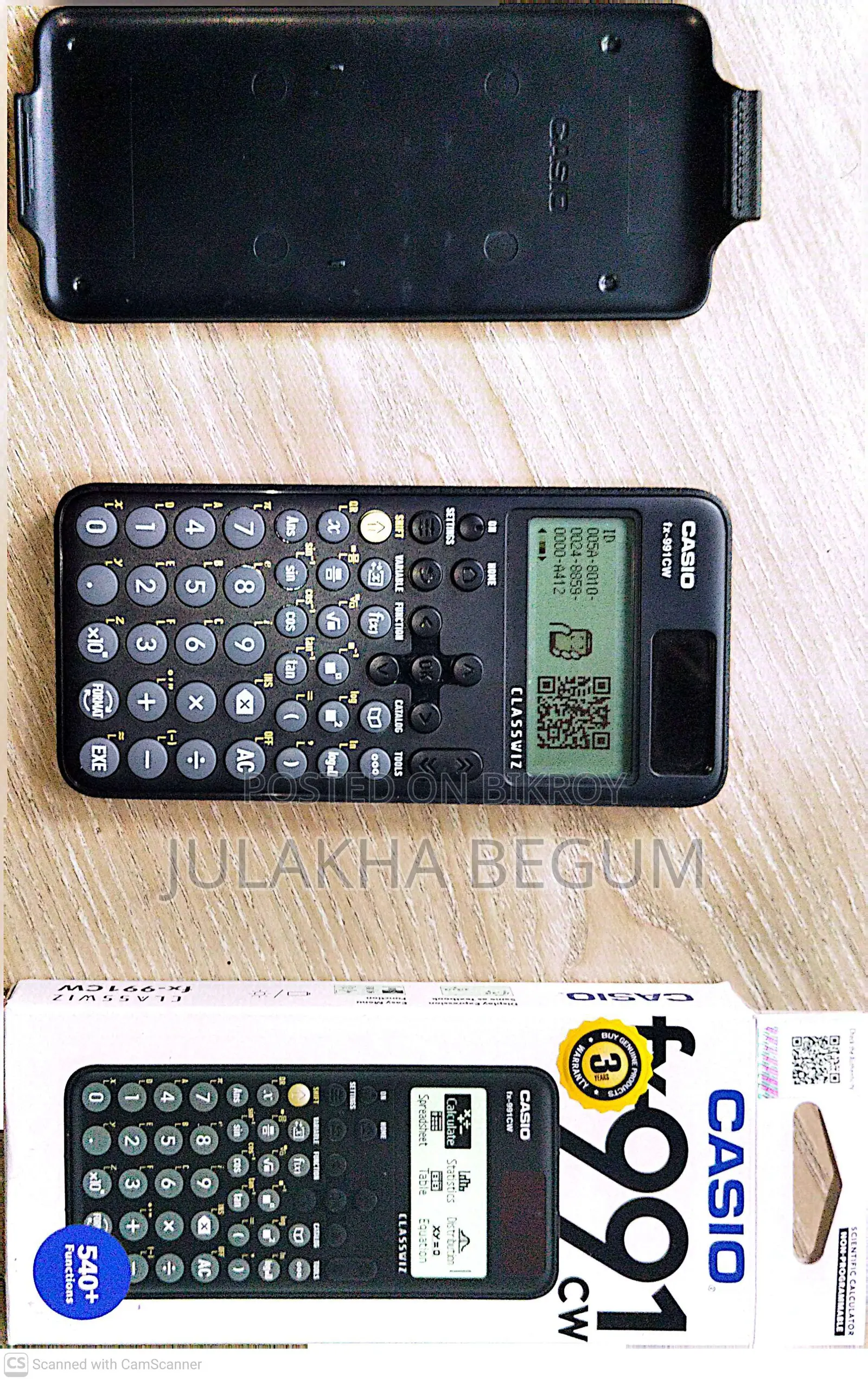 Casio Fx-991cw সায়েন্টিফিক ক্যালকুলেটর। ১০০% অরিজিনাল।
