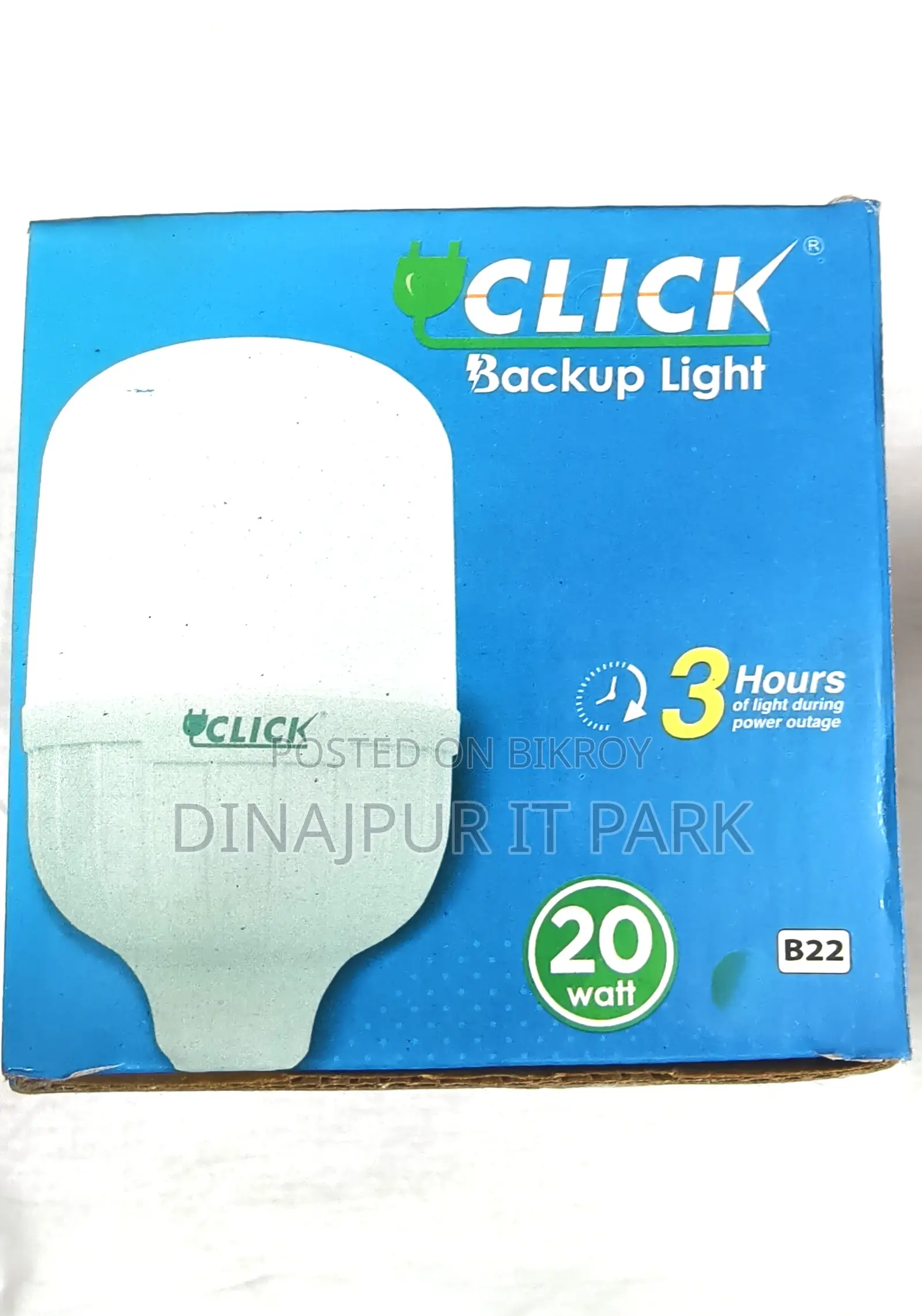 Click 20W Rechargeable Backup Light – Light will stay even when the power goes out!