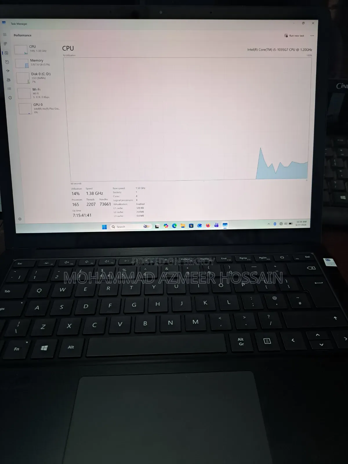 Laptop Microsoft Surface 3 8GB Intel Core I5 SSD 256GB