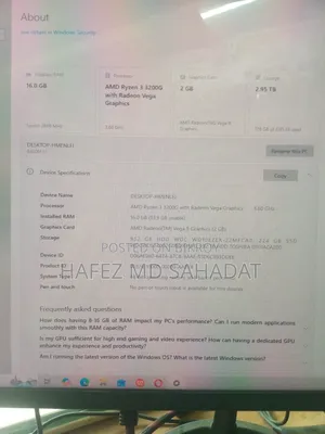 Desktop Computer Razer 16GB AMD Ryzen 3 SSD 3TB