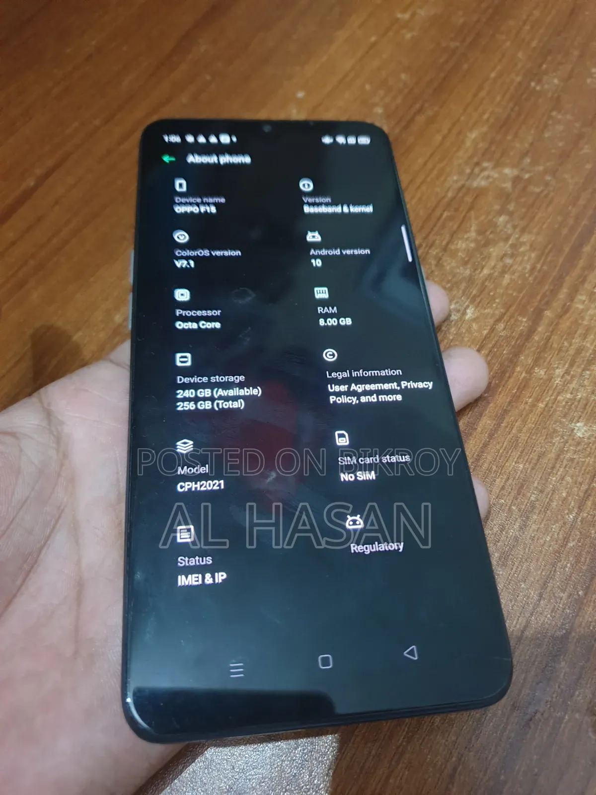 Oppo F15 256 GB Blue