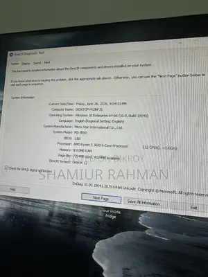 Desktop Computer 8GB AMD Ryzen 5 HDD+SSD 1T